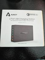 Aukey PA-T11 6 port usb station quick charge 3.0 snel laden, Telecommunicatie, Mobiele telefoons | Telefoon-opladers, Nieuw, Ophalen