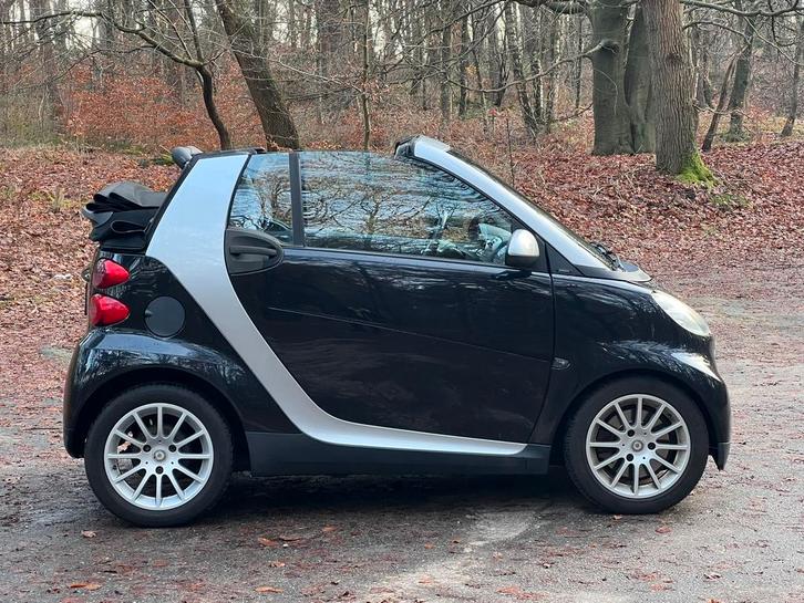 Smart ForTwo 1.0 52KW Cabrio 2007 Zwart, Auto's, Smart, Particulier, ForTwo, ABS, Airbags, Android Auto, Apple Carplay, Bluetooth