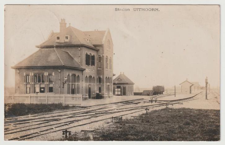 Uithoorn - Station 1914 * fotokaart, Verzamelen, Ansichtkaarten | Nederland, Gelopen, Noord-Holland, Voor 1920, Ophalen of Verzenden