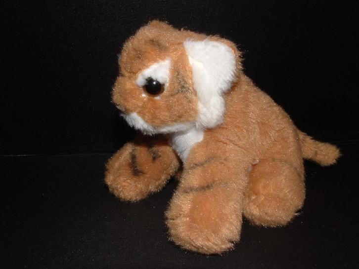 SEMO TIJGER WELP KLEIN PLUCHE GOUDBEIGE MET ZWARTE, Kinderen en Baby's, Speelgoed | Knuffels en Pluche, Nieuw, Overige typen, Verzenden