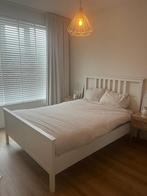IKEA hemnes bed, Huis en Inrichting, Slaapkamer | Bedden, Ophalen, Wit, 140 cm, Zo goed als nieuw