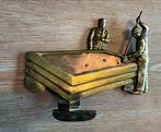 Vintage koperen Biljart of snooker beeld trofee, Antiek en Kunst, Ophalen of Verzenden