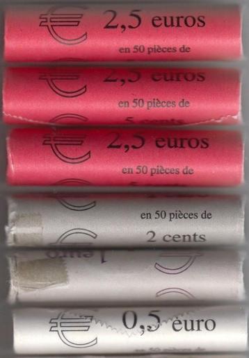 Frankrijk restantje 1, 2 en 5 eurocent rollen UNC beschikbaar voor biedingen