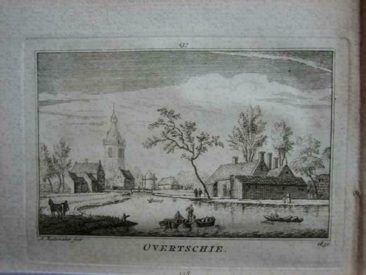 137 / Overschie Kopergravure 18e Eeuw, Antiek en Kunst, Kunst | Etsen en Gravures, Ophalen of Verzenden