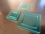 Vierkante Glazen bordjes12 stuks, Huis en Inrichting, Keuken | Servies, Glas of Glazen, Ophalen of Verzenden, Overige stijlen