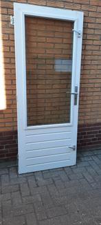 Hardhouten buitendeur, Doe-het-zelf en Verbouw, Deuren en Horren, Ophalen, Glas, Buitendeur, 200 tot 215 cm