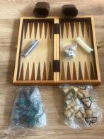 Backgammon/Schaakspel - Houten Koffer - Compleet, Hobby en Vrije tijd, Gezelschapsspellen | Bordspellen, Een of twee spelers, Ophalen of Verzenden