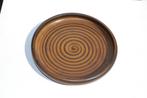 Vintage design keramiek schaal Jan de Graaf jaren 70 bruin, Ophalen of Verzenden