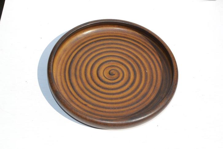 Vintage design keramiek schaal Jan de Graaf jaren 70 bruin, Antiek en Kunst, Antiek | Keramiek en Aardewerk, Ophalen of Verzenden