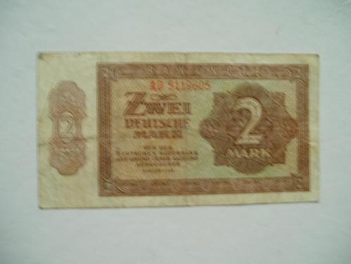 1228. Oost Duitsland, 2 deutsche mark 1948., Postzegels en Munten, Bankbiljetten | Europa | Niet-Eurobiljetten, Los biljet, Duitsland