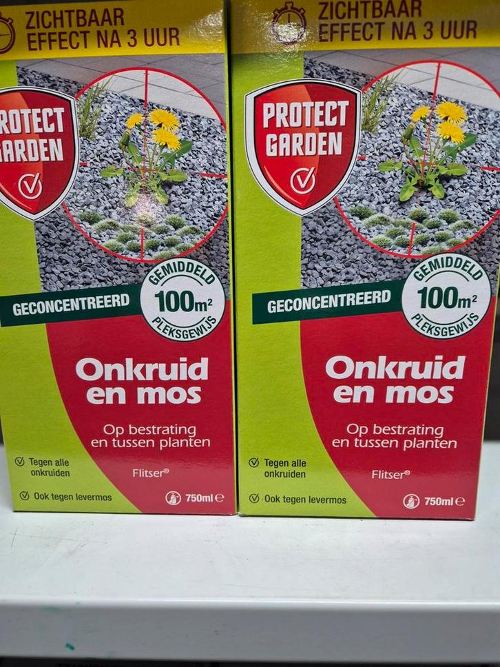 Opruiming 2 doosjes van 750 ml product tegen onkruid, Tuin en Terras, Bestrijdingsmiddelen, Nieuw, Onkruidbestrijding, Ophalen of Verzenden