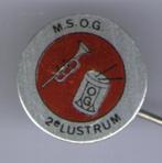 M.S.O.G. 2e Lustrum blik muziekkorps speldje ( R_125 ), Verzamelen, Nieuw, Merk, Speldje of Pin, Verzenden