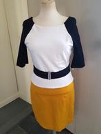 Bcbgmaxazria Bcbg maxazria jurk color block dress maat 36, Ophalen of Verzenden, Maat 36 (S), Boven de knie, Bcbgmaxazria
