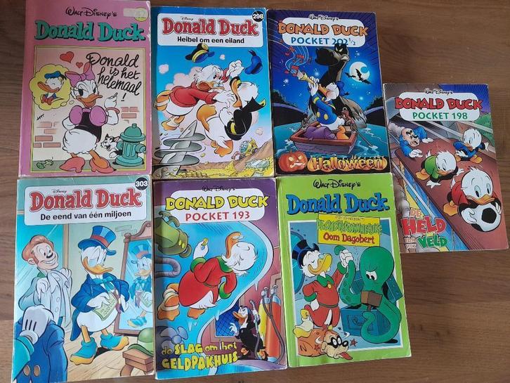 Zeven Donald Duck pockets, Boeken, Stripboeken, Gelezen, Meerdere stripboeken, Ophalen of Verzenden