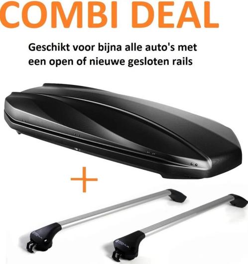 Dakkoffer vanaf €150,- 340 liter tot 620 liter Italiaans mer, Auto diversen, Dakkoffers, Nieuw, Ophalen of Verzenden