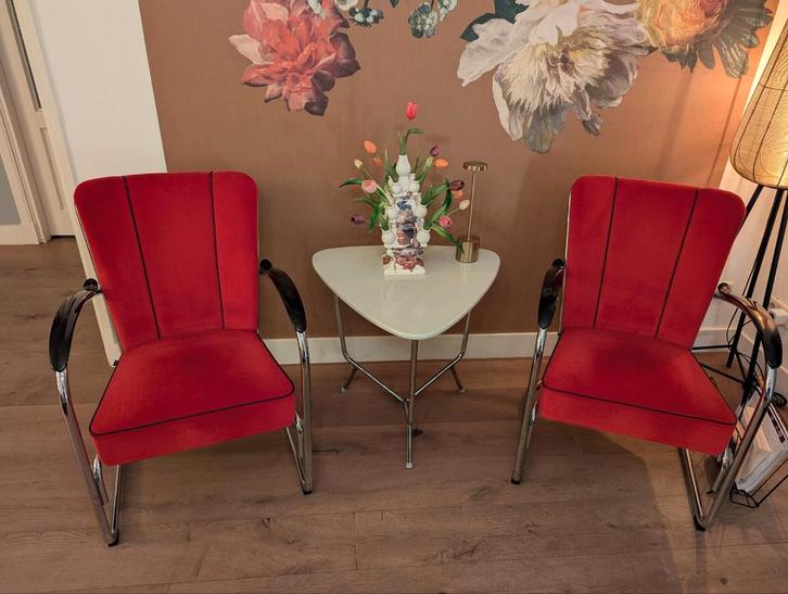 2 Originele Gispen Fauteuils - Vintage Design, Antiek en Kunst, Antiek | Meubels | Stoelen en Banken, Ophalen