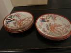 Vintage Japanse Bordjes(6), Kopjes(6) en thee kan, Antiek en Kunst, Ophalen of Verzenden