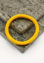 Glaskralen armband - geel - RB150, Overige materialen, Overige kleuren, Verzenden, Nieuw