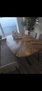 Eettafel, Huis en Inrichting, Tafels | Eettafels, Overige houtsoorten, 100 tot 150 cm, 200 cm of meer, Ophalen of Verzenden