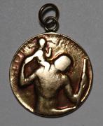 Antieke gouden kettinghanger, 18 karaat, Gebruikt, Overige voorstellingen, Verzenden, Goud