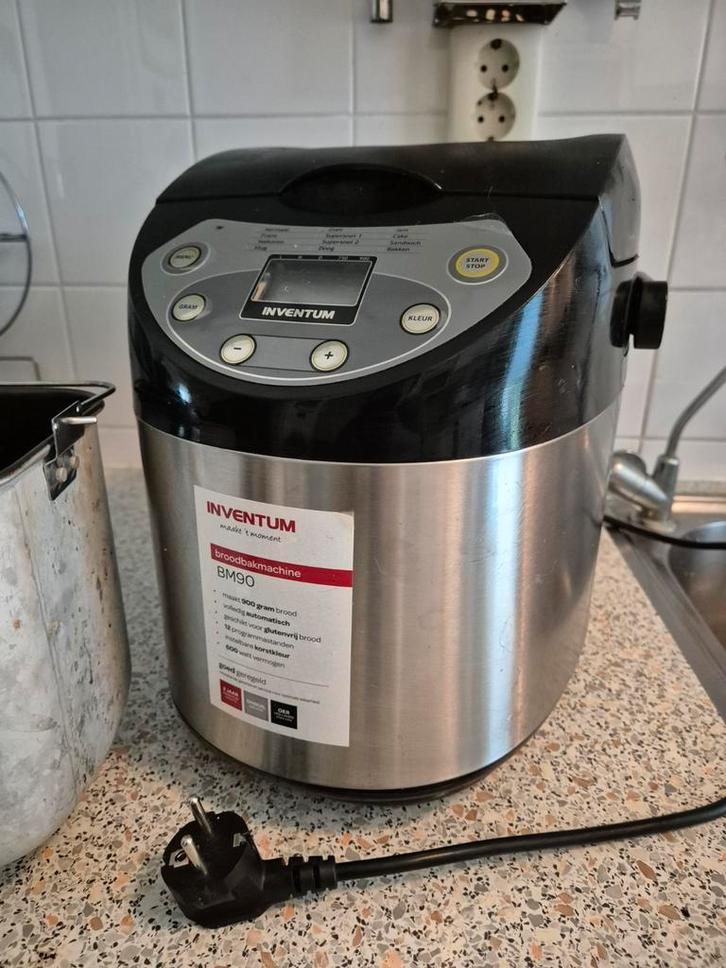 Inventum BM90 Broodbakmachine (met doos), Witgoed en Apparatuur, Broodbakmachines, Gebruikt, Met timer, 800 tot 1200 gram deeg