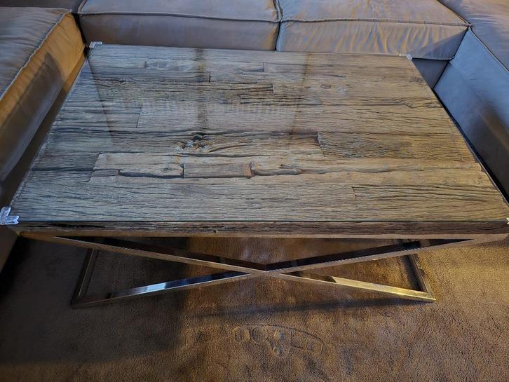 eettafel en salontafel set, Huis en Inrichting, Tafels | Eettafels, Zo goed als nieuw, 50 tot 100 cm, 200 cm of meer, Rechthoekig