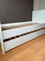 Bed met onderschuifbed, Huis en Inrichting, Ophalen, 90 cm, Eenpersoons, Wit