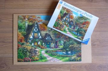 Ravensburger '' COTTAGE IN DE HERFST '' 500 st. beschikbaar voor biedingen