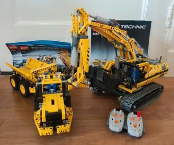 Lego technic 8043 en 7264 elektrische kraan met vrachtwagen  beschikbaar voor biedingen