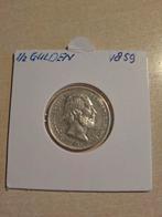 Zilveren 1/2 Gulden 1859 - Zeer Fraai/Prachtig, Ophalen of Verzenden, Zilver, Losse munt, Zilver