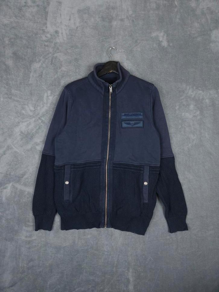 PME Legend Vest Trui Maat M Blauw Pall Mall, Kleding | Heren, Truien en Vesten, Zo goed als nieuw, Maat 48/50 (M), Blauw, Ophalen of Verzenden