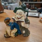 Gietijzeren lezende Laaf met eekhoorn deurstopper tuinbeeld, Ophalen of Verzenden