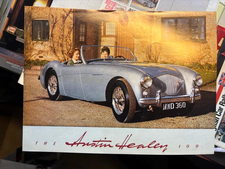 Austin Healey 100 Brochure, Boeken, Auto's | Folders en Tijdschriften, Zo goed als nieuw, Overige merken, Ophalen