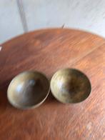 Set van 2 gegraveerde messing bakjes – Indiaas decoratief, Antiek en Kunst, Antiek | Koper en Brons, Ophalen of Verzenden