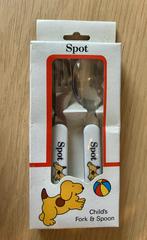 Tweedelig kinderbestek set van hondje Spot / Dribbel, Nieuw, Ophalen of Verzenden, Rvs of Chroom, Vaatwasserbestendig