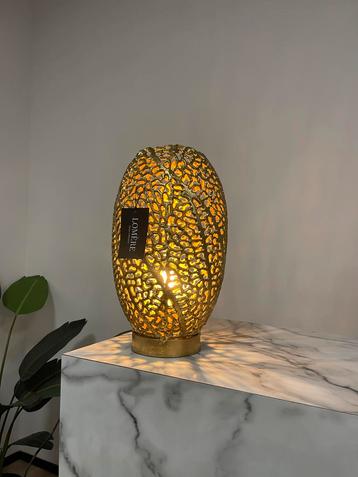 *LOMERE* Gouden Tafellamp Sinula Incl. Lamp beschikbaar voor biedingen