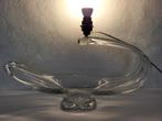 Grote vintage Franse jr 70 glas design lamp tafellamp., Antiek en Kunst, Ophalen of Verzenden