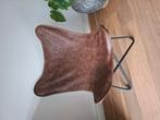 Cognac kleurige stoel. Echt leer, Huis en Inrichting, Stoelen, Ophalen, Bruin, Leer, Zo goed als nieuw