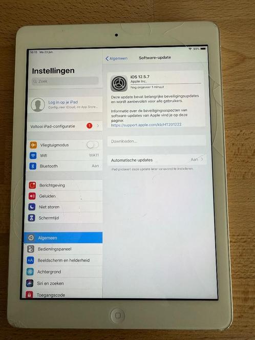 iPad Air, Computers en Software, Apple iPads, Gebruikt, Apple iPad Air, Wi-Fi, 10 inch, 16 GB, Wit, Ophalen of Verzenden