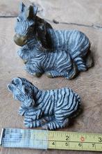 2 Zebra beeldjes moeder & veulens ca.6 & 8cm lang Sint/Kerst, Ophalen of Verzenden, Nieuw, Dier