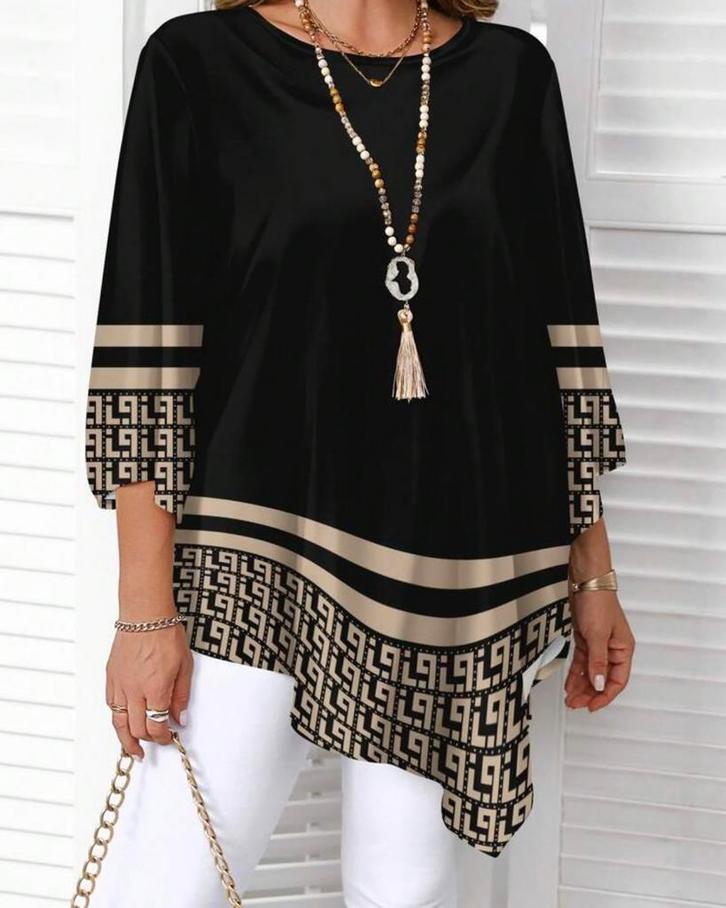 Top Sophia Zwart-4 (44-52), Kleding | Dames, Grote Maten, Nieuw, Shirt of Top, Zwart, Verzenden