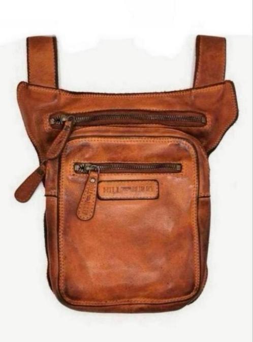 Hillburry, riem, heup /beentas, leer, cognac, biker, rocker, Motoren, Kleding | Motorkleding, Overige typen, Dames, Heren, Nieuw met kaartje