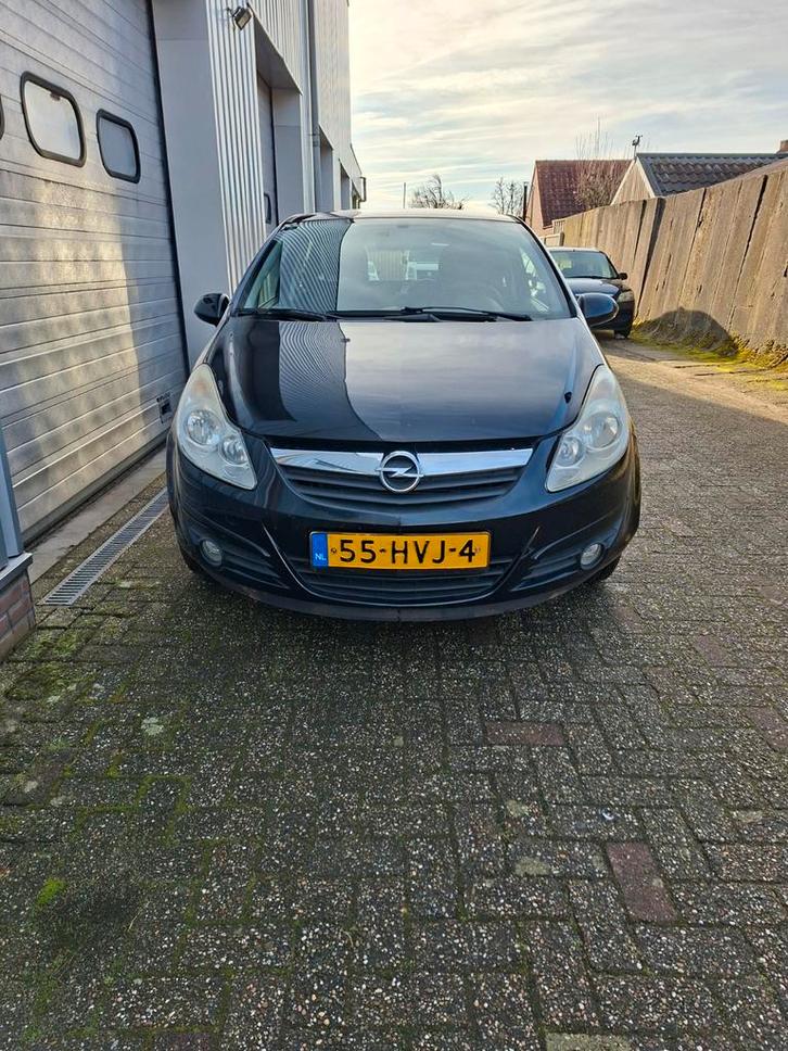 Opel Corsa 2009 Zwart, Auto's, Opel, Bedrijf, Corsa, ABS, Airbags, Airconditioning, Centrale vergrendeling, Elektrische achterklep