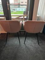 2 Roze Velvet Eetkamerstoelen - Zo Goed Als Nieuw!, Huis en Inrichting, Ophalen