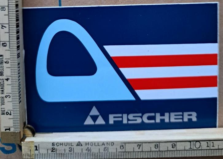 Vintage sticker Fischer logo caravan boot race, Verzamelen, Stickers, Zo goed als nieuw, Ophalen of Verzenden