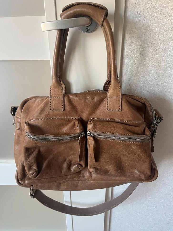 Cowboysbag “elephant grey” /bruin, Sieraden, Tassen en Uiterlijk, Tassen | Damestassen, Gebruikt, Handtas, Bruin, Ophalen of Verzenden