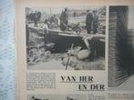 Valthermond. Afsluitdam Noorderhoofddiep vernield. 1932., Verzamelen, Ophalen of Verzenden, 1920 tot 1940, Nederland, Knipsel(s)