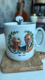 Juliana en Prins Bernhard jubileum + lepeltje 50 jaar, Ophalen, Zo goed als nieuw, Servies