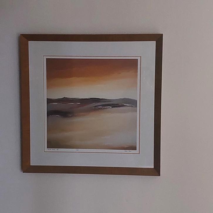 Hans Paus - Waste Land IV met lijst en certificaat, Antiek en Kunst, Kunst | Schilderijen | Klassiek, Ophalen