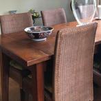 Buitenkans!! Prachtige Massief houten eettafel en 6 stoelen, Ophalen, Zo goed als nieuw